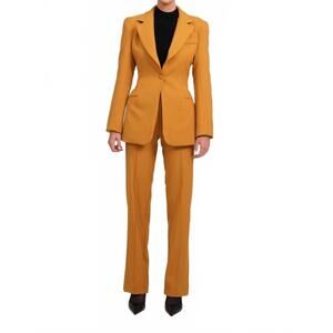 NEW PARENTEZI hadley straight leg trouser in mustard